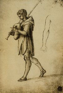 Study for a Bagpipes Player by Raffaello Sanzio Raphael